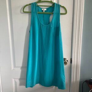 Joie Teal Silk Racerback Dress